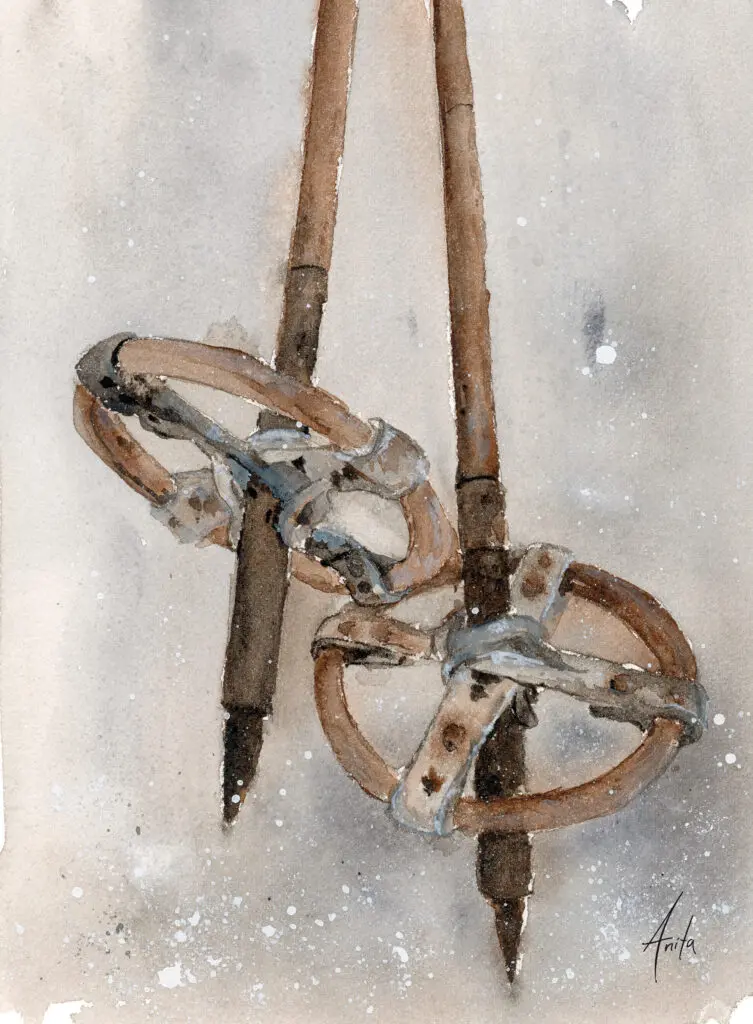 Gamle skistaver