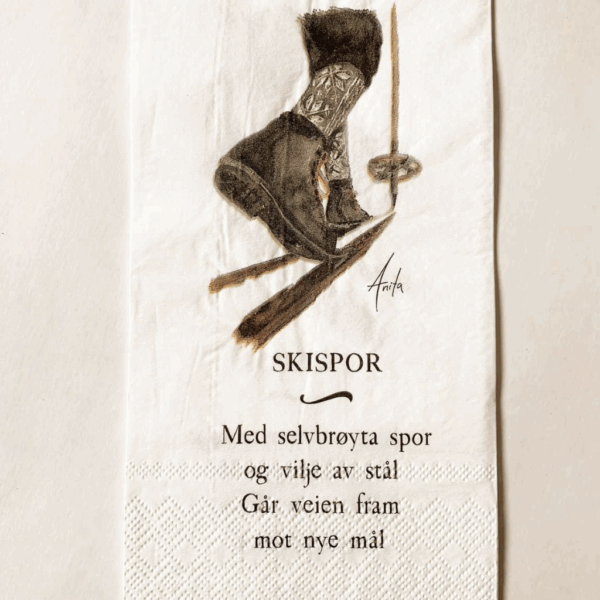 Servietter "Skispor"