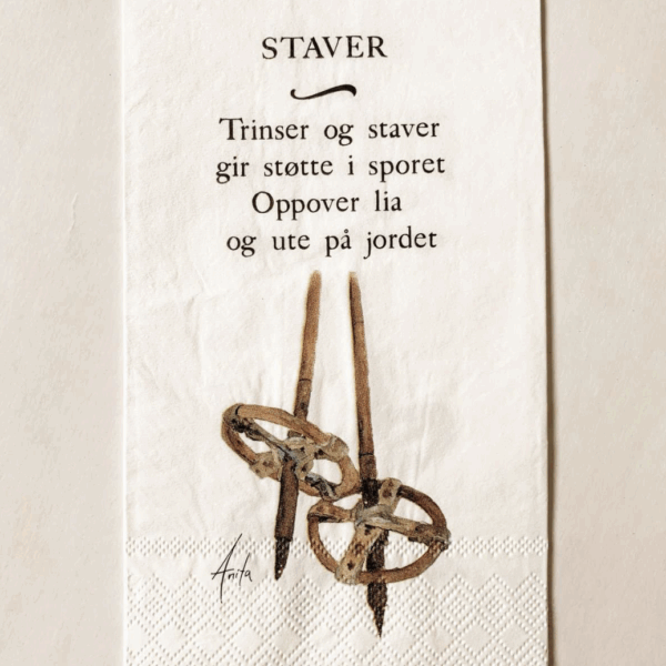 Servietter "Skistaver"