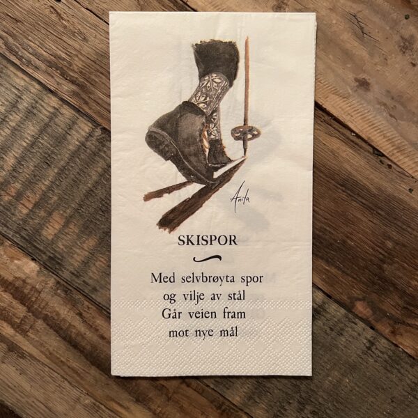 Servietter "Skispor"